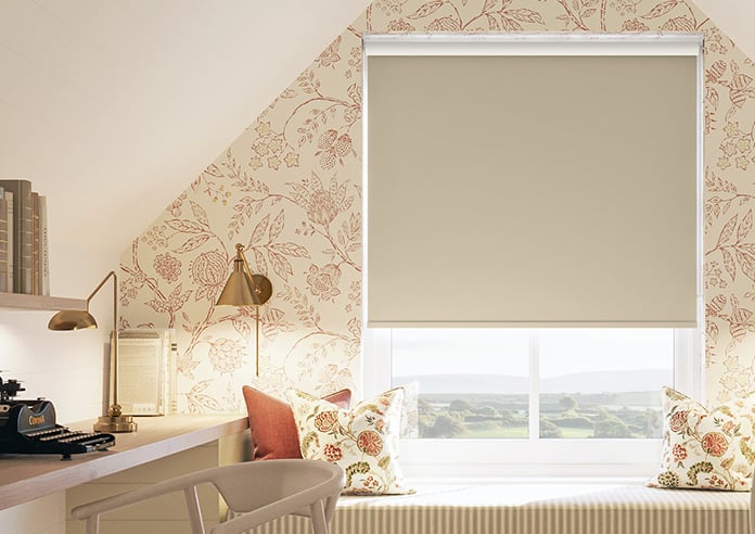 Verona (Blackout), Country Cream - Motorised Roller Blind - Image 3